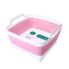Picture of FOSJGO 2.4 Gal(9L) Collapsible Dish Basin with Drain Plug,Space Saving Multiuse Foldable Sink Tub,Dishpan,Kitchen Sink for Camping,Plastic Tub,Vegetable Washing,RV…