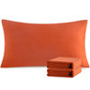 Picture of NTBAY King Pillowcase Set - 2 Pack Brushed Microfiber 20x40 Pillowcases - Soft, Wrinkle-Free, Fade-Resistant, Stain-Resistant, Brunt Orange Pillowcases with Envelope Closure - 20x40 Inches
