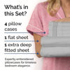 Picture of Extra Deep Queen Sheet Set - 6 Piece Breathable & Cooling Sheets - Hotel Luxury Bedding Set w/18-24 Inch Extra Deep Pockets - Easy Fit - Super Soft, Wrinkle Free and Comfy - French Grey, Queen Size
