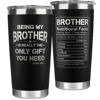 Picture of KATLADIZ Gifts for Brother - Brother Gifts - Fathers Day, Birthday Gifts for Brother, Christmas Gifts for Brother - Gift for Brother from Sister - 20 Oz Tumbler