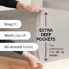 Picture of Extra Deep Split King Sheet Set - 7 Piece Breathable & Cooling Sheets - Hotel Luxury Bedding Set w/18-24 Inch Extra Deep Pockets - Easy Fit, Soft, Wrinkle Free & Comfy - Light Grey, Split King Size