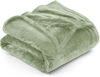 Picture of Utopia Bedding Fleece Blanket King Size Sage Green 300GSM Luxury Fuzzy Soft Anti-Static Microfiber Bed Blanket (90x102 Inches)