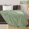 Picture of Utopia Bedding Fleece Blanket King Size Sage Green 300GSM Luxury Fuzzy Soft Anti-Static Microfiber Bed Blanket (90x102 Inches)