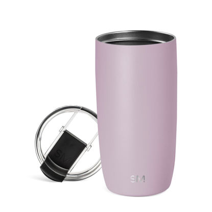 Picture of Simple Modern Travel Coffee Mug Tumbler with Flip Lid | Reusable Insulated Stainless Steel Cold Brew Iced Coffee Cup Thermos | Gifts for Women Men Him Her | Voyager Collection | 16oz | Lavender Mist