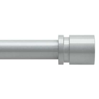 Picture of Byondeth Curtain Rods for Windows 16 to 88 Inches Adjustable Length 1 Inch Diameter Window Curtain Rod with Aluminium End Cap, Silver Gray