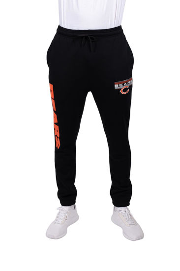 Picture of Ultra Game NFL Men's Active Super Soft Fleece Game Day Jogger Sweatpants, Chicago Bears, Black, Small