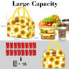 Picture of Coobiiya Lunch Bag Women, Lunch Box Lunch Bag for Women Adult Men, Small Leakproof Cute Lunch Tote Large Capacity Reusable Insulated Cooler Lunch Container for Work/Office/Picnic/Travel-Sun Flower