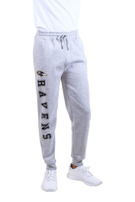 Picture of Ultra Game NFL Men's Super Soft Game Day Jogger Sweatpants, Baltimore Ravens, Heather Gray, 4X-Large