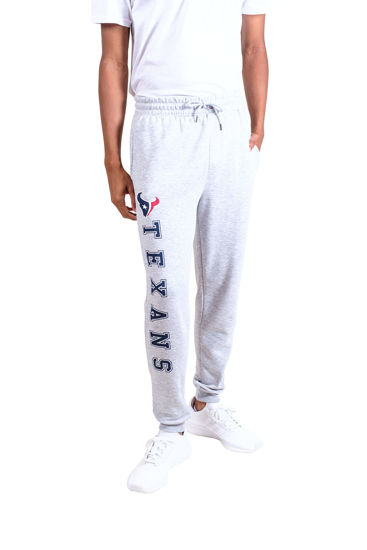 Picture of Ultra Game NFL Men's Super Soft Game Day Jogger Sweatpants, Houston Texans, Heather Gray, Medium