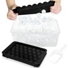 Picture of WIBIMEN Ice Cube Tray with Lid and Bin - Round Ice Trays for Freezer with Lid - Ice Cube Trays for Freezer with Ice Container (1"-2PACK Black)