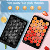 Picture of WIBIMEN Ice Cube Tray with Lid and Bin - Round Ice Trays for Freezer with Lid - Ice Cube Trays for Freezer with Ice Container (1"-2PACK Black)