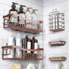 Picture of Shower Caddy 5 Pack,Adhesive Shower Organizer for Bathroom Storage&Home Decor&Kitchen,No Drilling,Large Capacity,Rustproof Stainless Steel Bathroom Organizer,Shower Shelves for Inside Shower-Larger