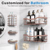Picture of Shower Caddy 5 Pack,Adhesive Shower Organizer for Bathroom Storage&Home Decor&Kitchen,No Drilling,Large Capacity,Rustproof Stainless Steel Bathroom Organizer,Shower Shelves for Inside Shower-Larger
