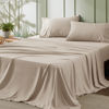 Picture of Bedsure California King Sheet Sets - Soft Sheets for California King Size Bed, 4 Pieces Hotel Luxury Light Khaki Sheets Cal King, Easy Care Polyester Microfiber Cooling Bed Sheet Set