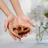 Picture of Valentine's Day Romantic Heart Gifts for Her, Handmade Wood Hearts Shape for Couple Wife Husband Wedding Anniversary Birthday Present (Linked Hearts (7CM))