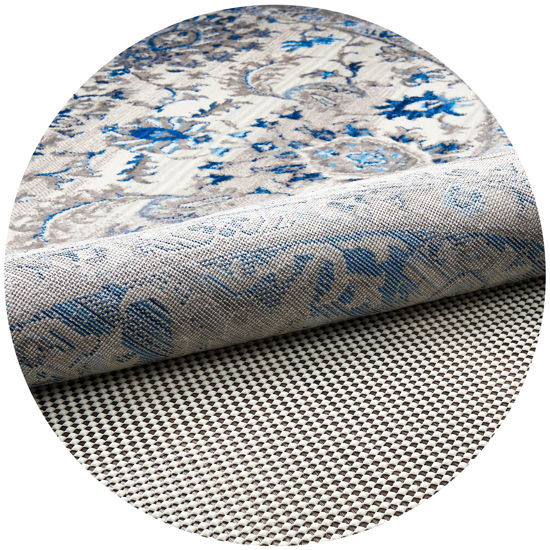 Picture of Veken 8 Ft Round Rug Pad Gripper for Hardwood Floors, Non-Slip Rug Pads for Area Rugs, Thick Rug Grippers for Tile Floors, Under Carpet Anti Skid Mat, Keep Your Rugs Safe and in Place
