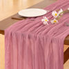 Picture of Socomi Mauve Table Runner Spring Easter Cheesecloth Table Runner 120 inch Cheese Cloth Runner 10FT Boho Rustic Gauze Table Runner for Wedding Party Baby Shower Birthday Decor