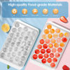 Picture of WIBIMEN Ice Cube Tray with Lid and Bin - Round Ice Trays for Freezer with Lid - Ice Cube Trays for Freezer with Ice Container (1"-2PACK White)