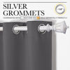 Picture of NICETOWN Bedroom Curtains Blackout Drapery Panels, Three Pass Microfiber Thermal Insulated Solid Ring Top Blackout Window Curtains/Drapes (Two Panels, 42 x 50 inches, Gray)