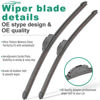 Picture of 26" 17" 12" Windshield Wiper Blades Replacement for Honda CRV CR-V 2017 2018 2019 2020 2021 2022 Premium All Weather Front Rear Wipers Set - OEM Quality (Pack of 3)