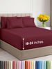 Picture of Extra Deep King Sheet Set - 6 Piece Breathable & Cooling Sheets - Hotel Luxury Bedding Set w/18-24 Inch Extra Deep Pockets - Easy & Secure Fit - Super Soft, Wrinkle Free & Comfy - Burgundy, King Size