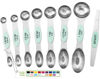 Picture of Spring Chef Stainless Steel Magnetic Measuring Spoons Set of 8 with Leveler, Nesting Metal Teaspoon & Tablespoon Measuring Spoons, Kitchen Gadgets for Baking & Cooking, Fits in Spice Jars - Mint
