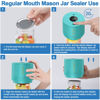 Picture of LOVE MOMENT Electric Mason Jar Vacuum Sealer Kit for Wide Mouth and Regular Mouth Mason Jar - Green