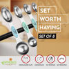 Picture of Spring Chef Stainless Steel Magnetic Measuring Spoons Set of 8 with Leveler, Metal Teaspoon & Tablespoon Measuring Spoons for Dry and Liquid Ingredients, Kitchen Gadgets for Baking & Cooking - Pastel