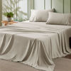 Picture of Bedsure Full Size Sheet Sets - Soft Sheets for Full Size Bed, 4 Pieces Hotel Luxury Linen Sheets Full, Easy Care Polyester Microfiber Cooling Bed Sheet Set