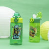 Picture of Zak Designs TMNT Sage Kids Water Bottle For School or Travel, 16oz Durable Plastic Water Bottle With Straw, Handle, and Leak-Proof, Pop-Up Spout Cover, 2-Pack Set (Teenage Mutant Ninja Turtles)