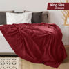 Picture of Utopia Bedding Fleece Blanket King Size Burgundy 300GSM Luxury Bed Blanket Anti-Static Fuzzy Soft Blanket Microfiber (90x102 Inches)
