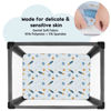 Picture of Yoofoss Pack and Play Sheets Fitted, Mini Crib Sheets 2-Pack for Pack N Play Mattress, Stretchy Playard Sheet, Soft and Breathable Blue Rocket