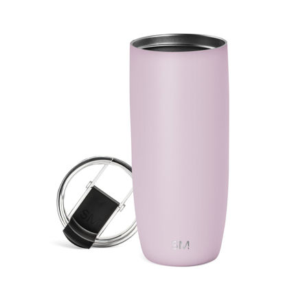 Picture of Simple Modern Travel Coffee Mug Tumbler with Flip Lid | Reusable Insulated Stainless Steel Cold Brew Iced Coffee Cup Thermos | Gifts for Women Men Him Her | Voyager Collection | 20oz | Lavender Mist