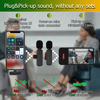 Picture of 2 Pack Wireless Mini Lavalier Lapel Microphone for iPhone 15,16,Android Phone - 80ft Cordless Clip on Dual Mics with Noise Reduction 5H Working Time for Video Recording Vlogging, YouTube, Interview