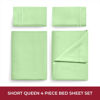 Picture of Mellanni RV Short Queen Sheets - 4 PC Iconic Collection Bedding Sheets & Pillowcases - Hotel Luxury, Extra Soft, Cooling Bed Sheets - Deep Pocket up to 10 inch (RV/Short Queen, Pistachio)