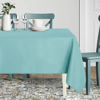 Picture of sancua Rectangle Tablecloth - 60 x 84 Inch - Stain and Wrinkle Resistant Washable Spring Table Cloth, Decorative Fabric Table Cover for Dining Table, Buffet Parties and Camping, Turquoise