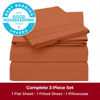 Picture of Mellanni Twin XL Sheets Set - 3 PC Iconic Collection Bedding Sheets & Pillowcases - Hotel Luxury, Extra Soft, Cooling Bed Sheets - for Women, Men, Kids & Teens (Twin Extra Long, Terracotta)