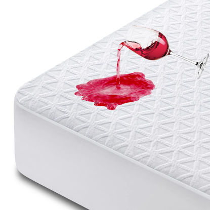 Picture of Premium 100% Waterproof Mattress Protector King Size, Breathable Bed Cover 3D Air Fabric Cooling Mattress Pad Cover Smooth Soft Noiseless Washable, 8''-21'' Deep Pocket