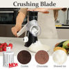 Picture of Cambom Rotary Cheese Grater Hand Crank Cheese Shredder for Fresh Cheese, Vegetable, Nuts,Non-slip Suction Base, Five Blades, Black