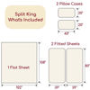 Picture of Mellanni Split King Sheets Set - 5 PC Iconic Collection Bedding Sheets & Pillowcases - Hotel Luxury, Extra Soft, Cooling Bed Sheets - for Women, Men, Kids & Teens (Split King, Navy Blue)