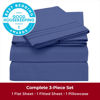 Picture of Mellanni Twin Sheets Set - 3 PC Iconic Collection Bedding Sheets & Pillowcases - Hotel Luxury, Extra Soft, Cooling Bed Sheets - for Women, Men, Kids & Teens (Twin, Blue Nova)