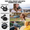 Picture of RAYMYLO Insulated Water Bottle 87 oz, Triple Wall Vacuum Stainless Steel (Cold for 48 Hrs), Leak Proof & Non-BPA, Modern Water Flask Jug with Paracord Handle & Straw Spout Lids, Dark Grey