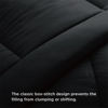 Picture of Bedsure Comforter Duvet Insert - Quilted Comforters King Size, All Season Duvet, Down Alternative Bedding Comforter with Tabs(Black,King 90"x102")