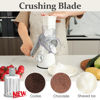 Picture of Cambom Rotary Cheese Grater Hand Crank Cheese Shredder for Fresh Cheese, Vegetable, Nuts,Non-slip Suction Base, Five Blades, White