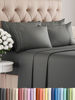 Picture of King 6 Piece Sheet Set - Breathable & Cooling Sheets - Hotel Luxury Bed Sheets - 1 Flat Sheet, 1 Fitted Sheet & 4 Pillowcases - Deep Pocket - Easy Fit, Soft & Wrinkle Free - King Charcoal Sheets