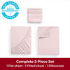 Picture of Mellanni Twin XL Sheets Set - 3 PC Iconic Collection Bedding Sheets & Pillowcases - Hotel Luxury, Extra Soft, Cooling Bed Sheets - for Women, Men, Kids & Teens (Twin Extra Long, Blush Pink)
