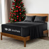 Picture of Mellanni Extra Deep Split King Sheets - 5 PC Iconic Collection Bedding Sheets & Pillowcases - Hotel Luxury, Ultra Soft, Cooling Bed Sheets - for Women, Men, Kids & Teens (Split King, Black)