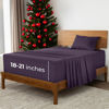 Picture of Mellanni Extra Deep Twin XL Sheets - 3 PC Iconic Collection Bedding Sheets & Pillowcases - Hotel Luxury, Ultra Soft, Cooling Bed Sheets - for Women, Men, Kids & Teens (Twin Extra Long, Purple)