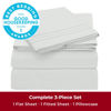 Picture of Mellanni Twin Sheets Set - 3 PC Iconic Collection Bedding Sheets & Pillowcases - Hotel Luxury, Extra Soft, Cooling Bed Sheets - for Women, Men, Kids & Teens (Twin, Ivory)