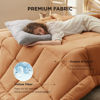 Picture of Bedsure Comforter Duvet Insert - Quilted Comforters Full Size, All Season Duvet, Down Alternative Bedding Comforter with Tabs(Burnt Orange,Full 86"x82")